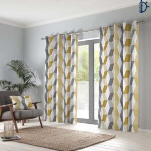 curtains Geo Wall Ochre